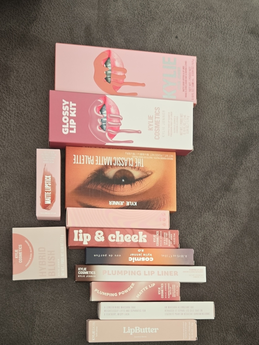Kylie Cosmetics Lip & Cheek Set in Pink and Peach Packaging